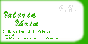 valeria uhrin business card