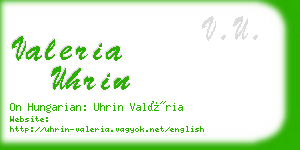 valeria uhrin business card